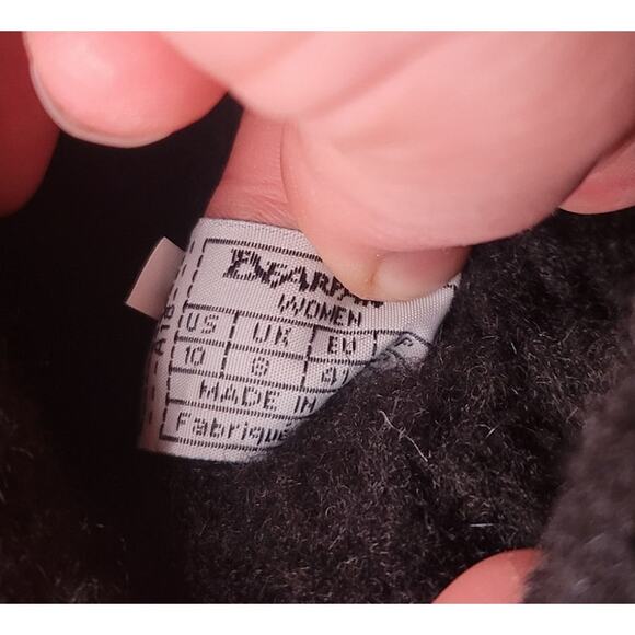 Winter Boots Bearpaw Black Suede Marissa Boots Wool Blend Collar womens size 10 - Picture 7 of 7